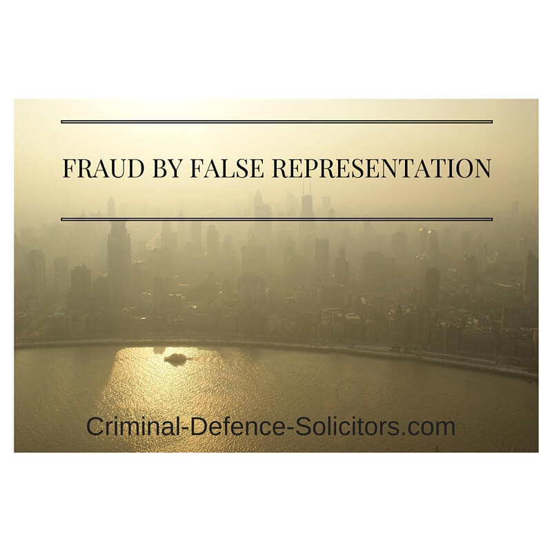 fraud by false representation